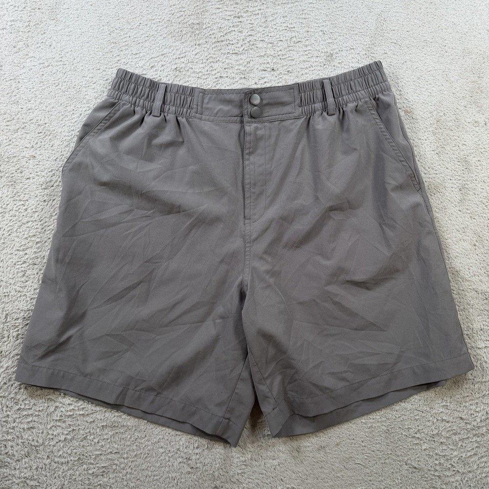 Burlebo Shorts Mens Large Grey Hybrid Casual Active Snap Performance
